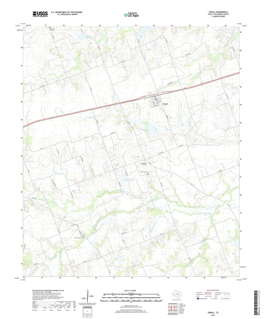 Thrall Texas US Topo Map Image