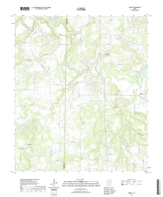 Thrifty Texas US Topo Map Image