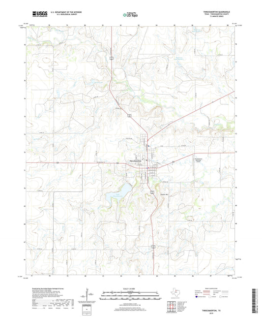 Throckmorton Texas US Topo Map Image
