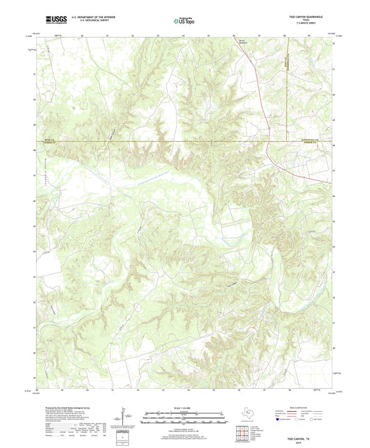 Tige Canyon Texas US Topo Map Image