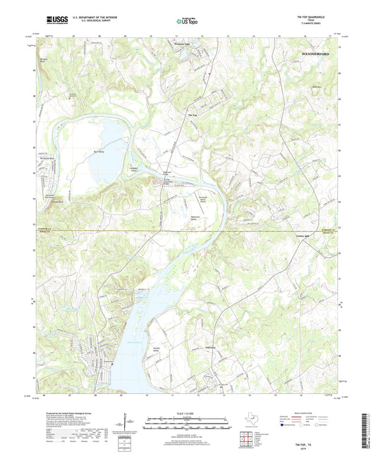 Tin Top Texas US Topo Map Image