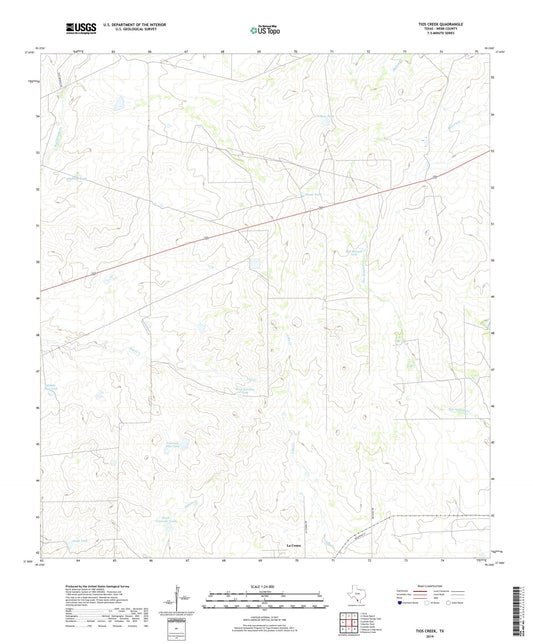 Tios Creek Texas US Topo Map Image
