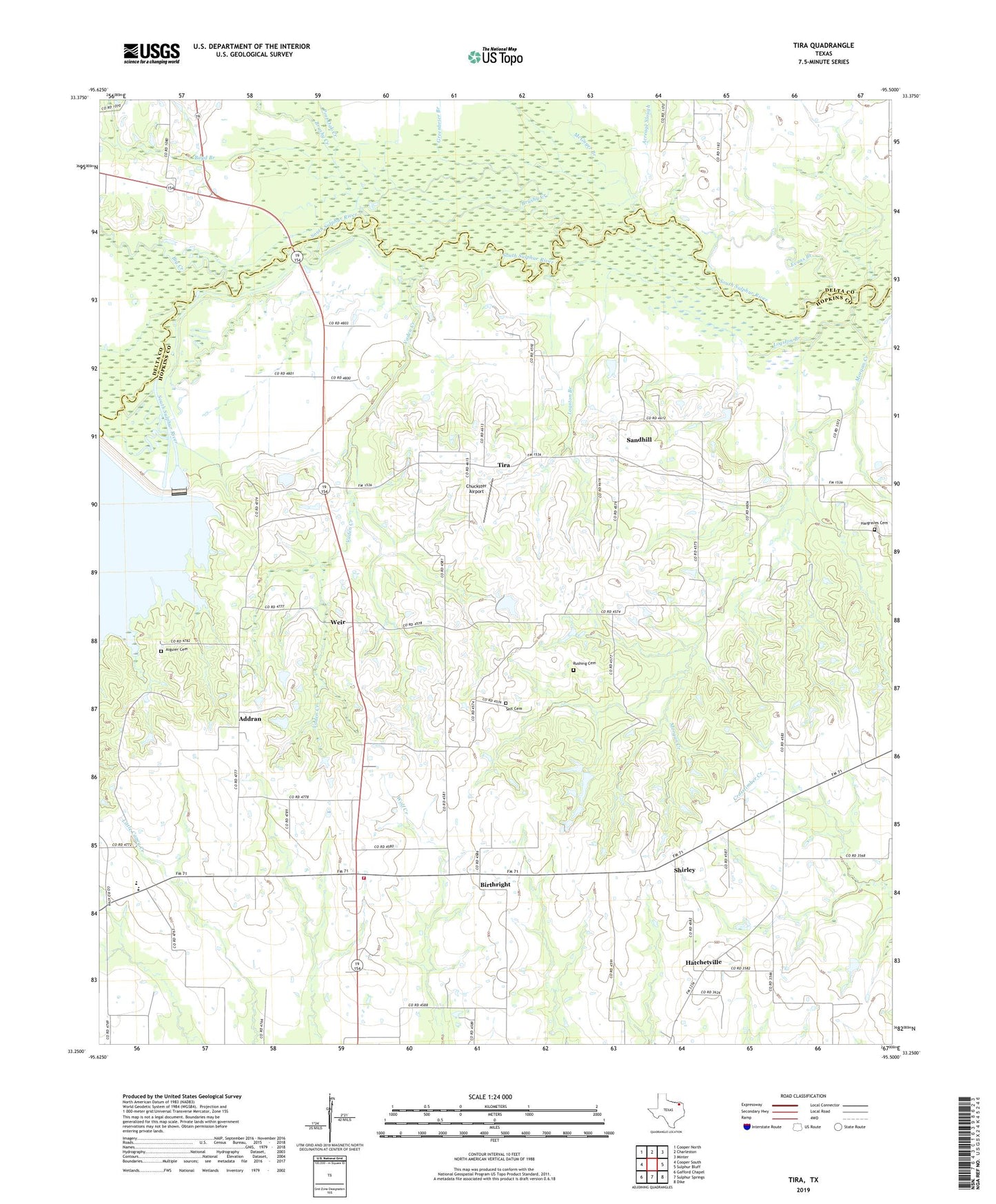 Tira Texas US Topo Map Image