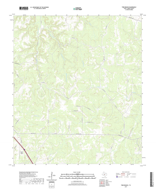 Tobe Branch Texas US Topo Map Image