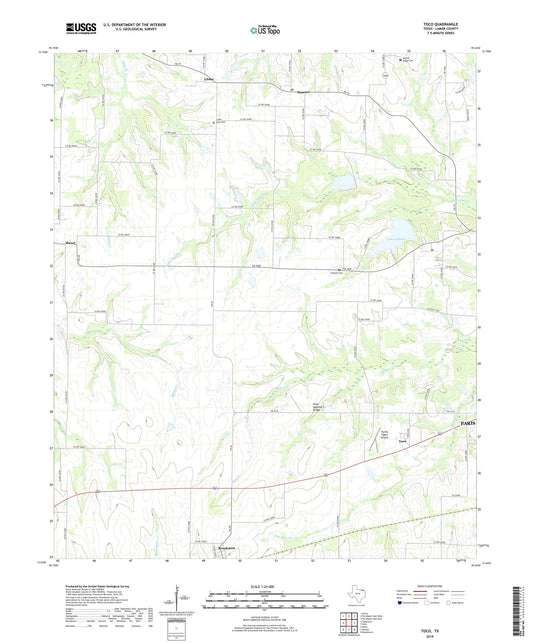 Toco Texas US Topo Map Image