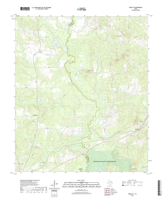 Todd City Texas US Topo Map Image