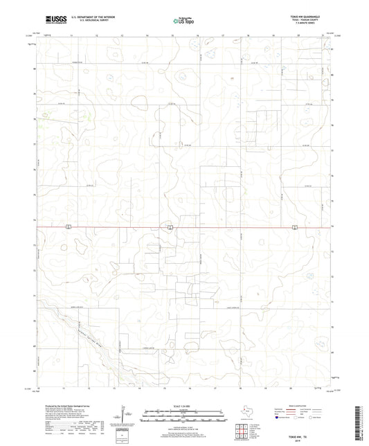 Tokio NW Texas US Topo Map Image
