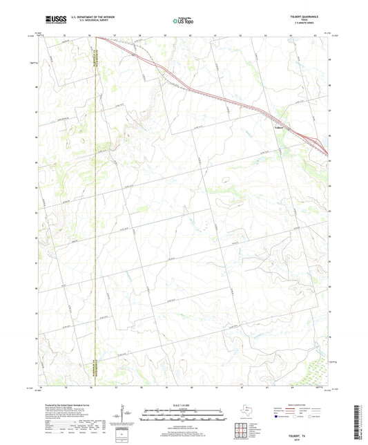 Tolbert Texas US Topo Map Image