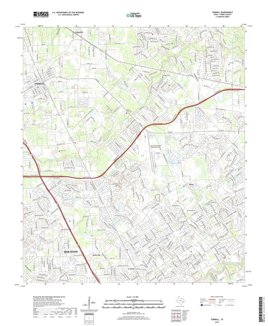 Tomball Texas US Topo Map Image