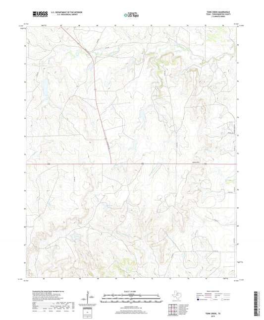 Tonk Creek Texas US Topo Map Image