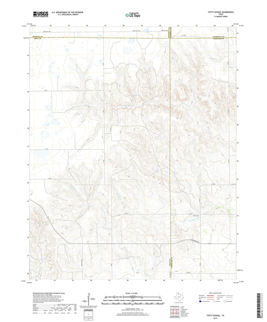 Totty School Texas US Topo Map Image