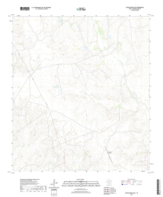 Tovar Creek East Texas US Topo Map Image