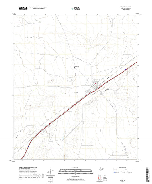 Toyah Texas US Topo Map Image