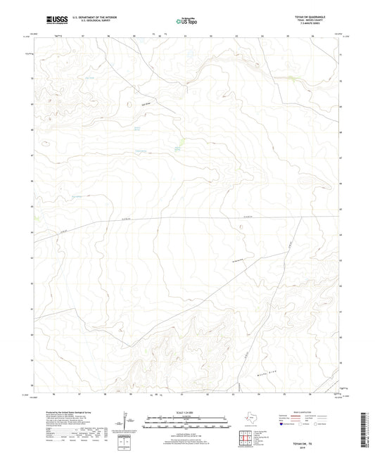 Toyah SW Texas US Topo Map Image