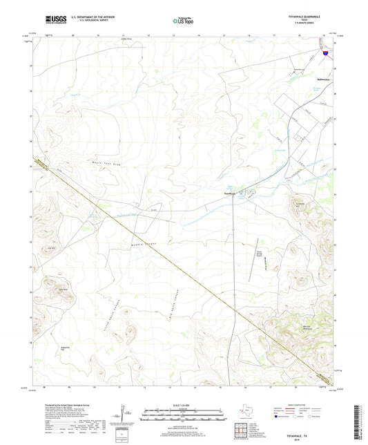 Toyahvale Texas US Topo Map Image