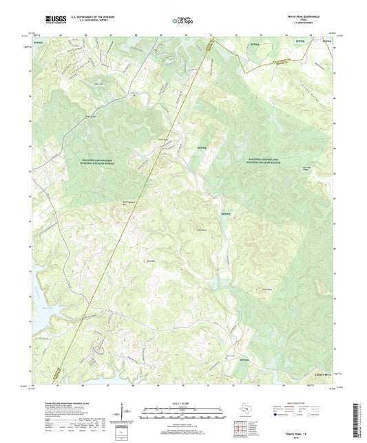 Travis Peak Texas US Topo Map Image