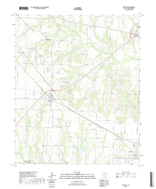 Trenton Texas US Topo Map Image