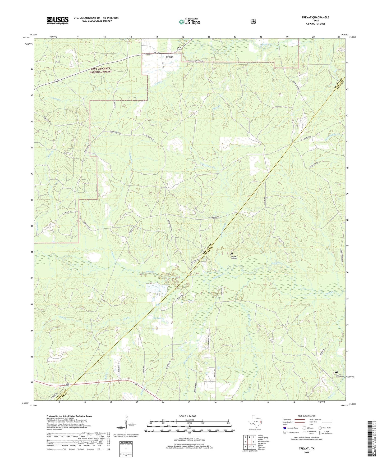 Trevat Texas US Topo Map Image