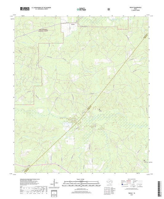 Trevat Texas US Topo Map Image