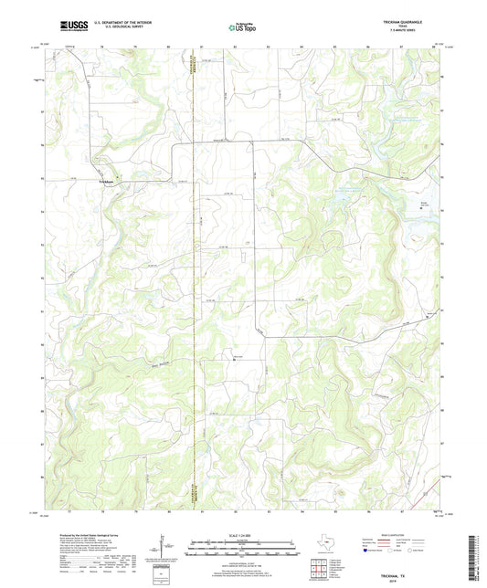 Trickham Texas US Topo Map Image