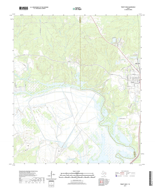 Trinity West Texas US Topo Map Image