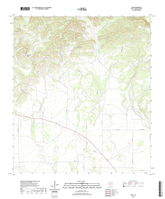 Trio Texas US Topo Map Image