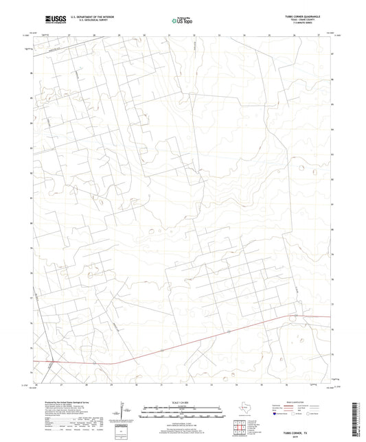 Tubbs Corner Texas US Topo Map Image