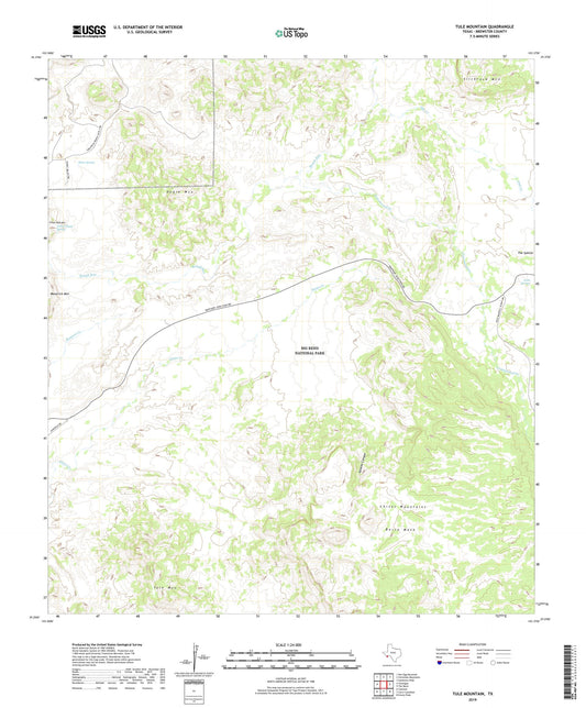 Tule Mountain Texas US Topo Map Image
