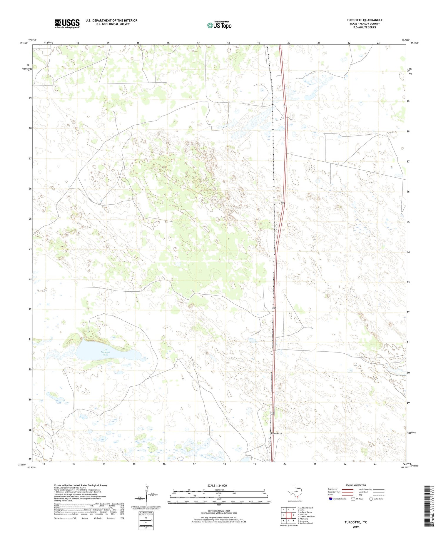 Turcotte Texas US Topo Map Image