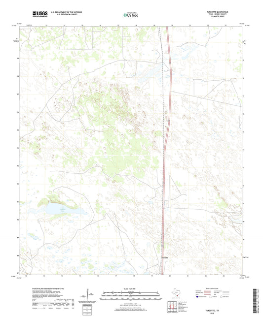 Turcotte Texas US Topo Map Image