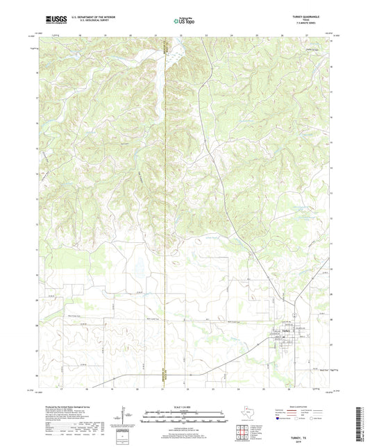 Turkey Texas US Topo Map Image