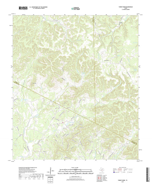 Turkey Knob Texas US Topo Map Image