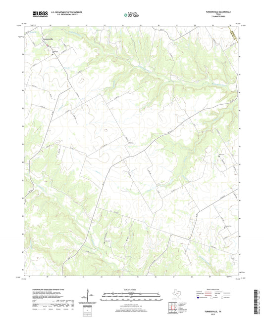 Turnersville Texas US Topo Map Image