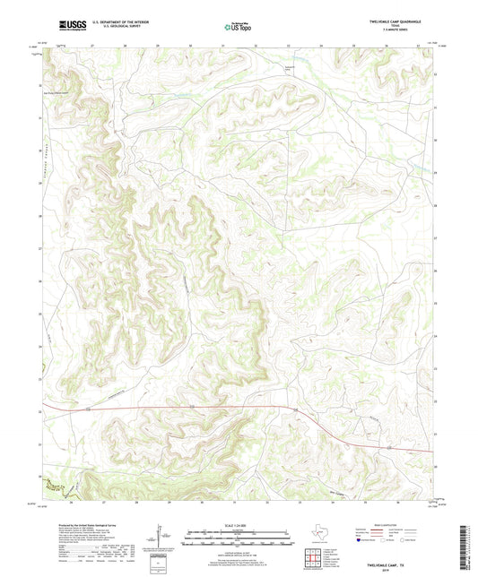 Twelvemile Camp Texas US Topo Map Image