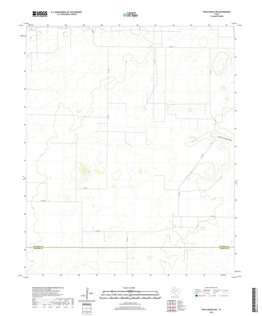 Two B Ranch NW Texas US Topo Map Image