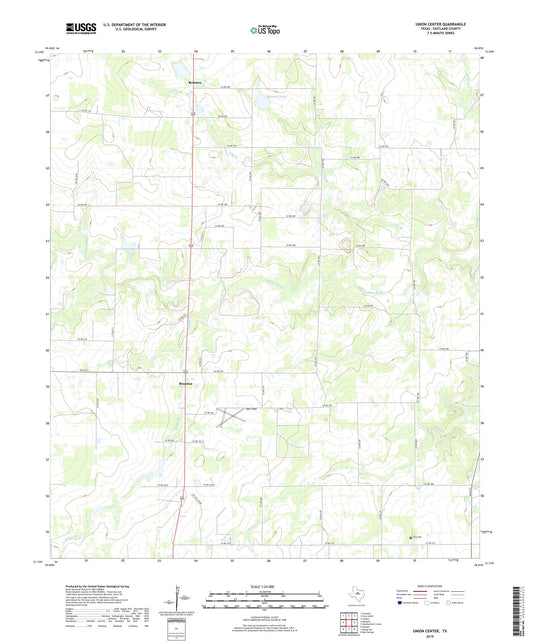 Union Center Texas US Topo Map Image