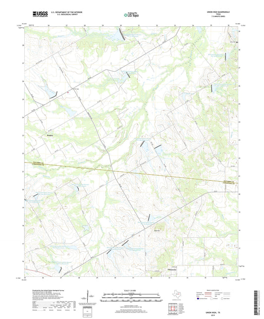 Union High Texas US Topo Map Image