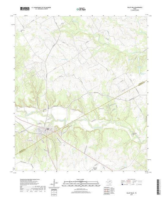 Valley Mills Texas US Topo Map Image