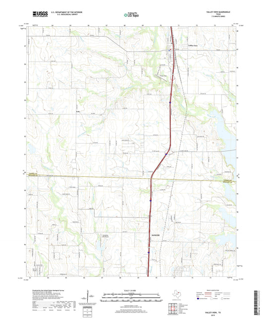 Valley View Texas US Topo Map Image