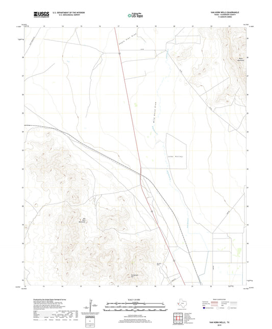 Van Horn Wells Texas US Topo Map Image