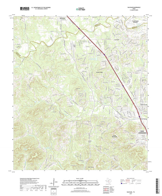 Van Raub Texas US Topo Map Image