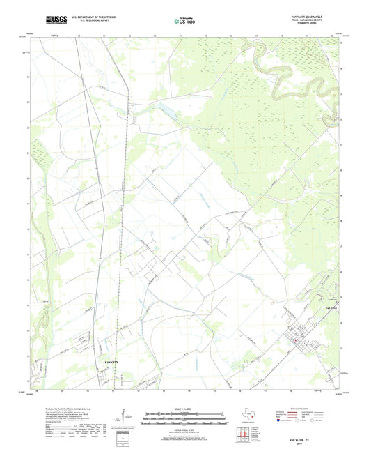 Van Vleck Texas US Topo Map Image
