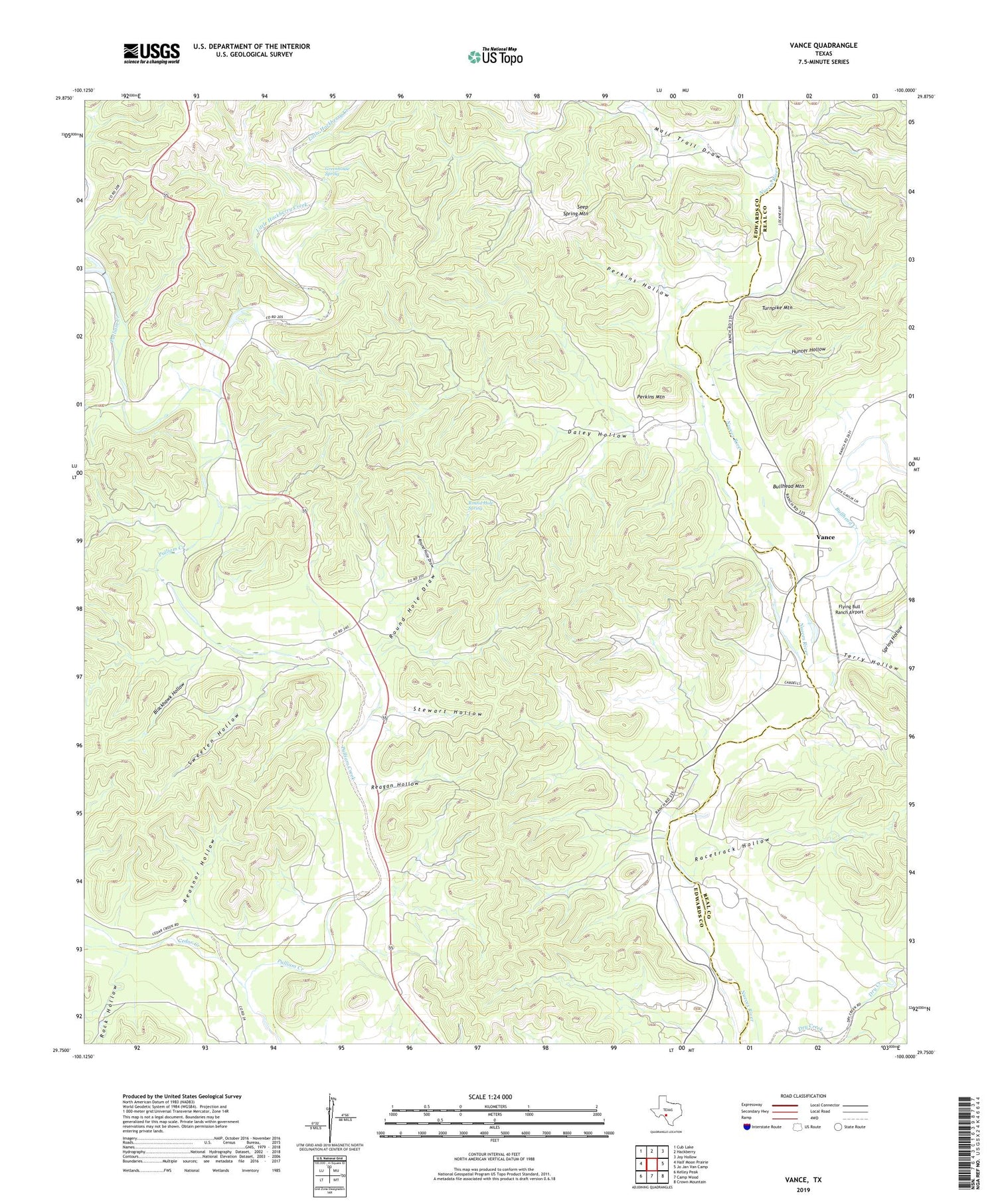 Vance Texas US Topo Map Image