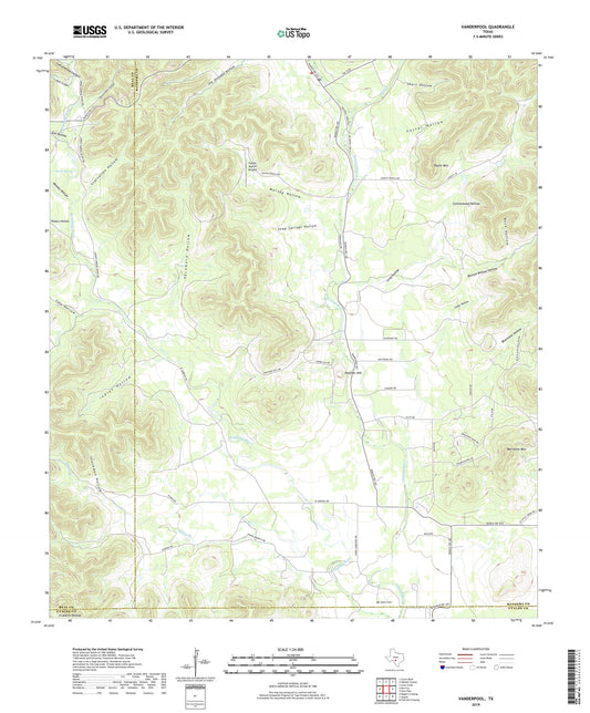 Vanderpool Texas US Topo Map Image