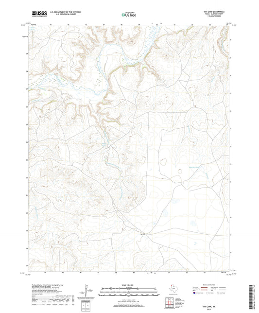 Vat Camp Texas US Topo Map Image