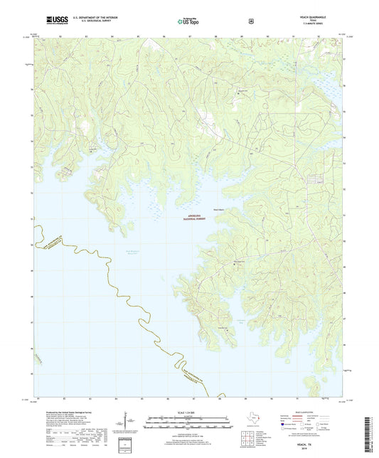 Veach Texas US Topo Map Image
