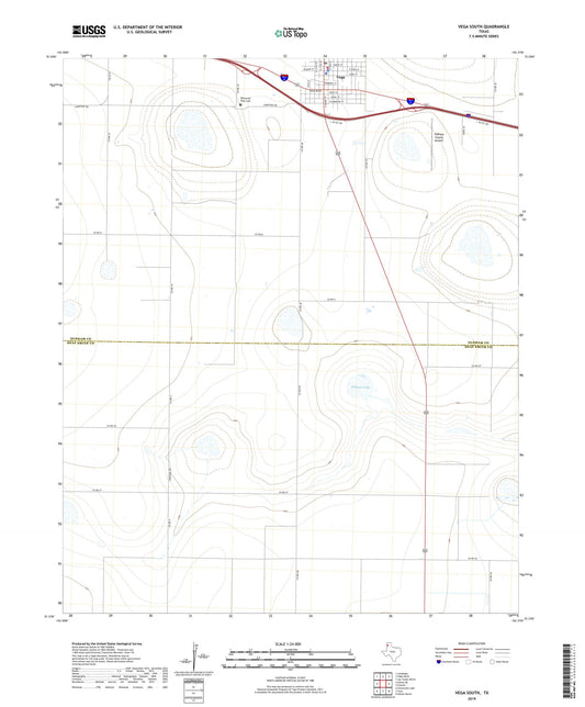 Vega South Texas US Topo Map Image
