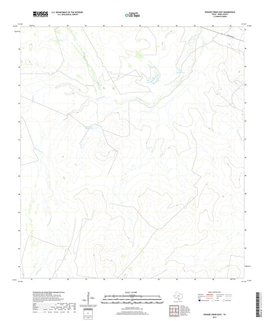 Venado Creek East Texas US Topo Map Image
