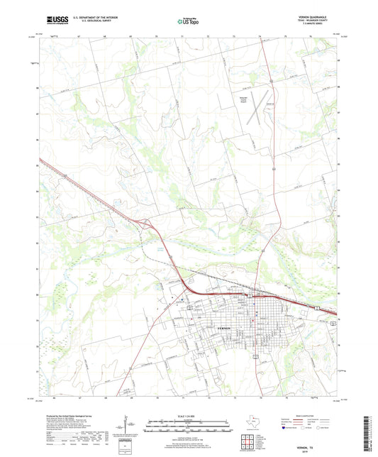 Vernon Texas US Topo Map Image