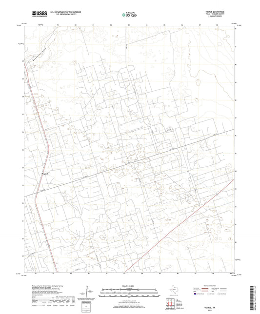 Vesrue Texas US Topo Map Image